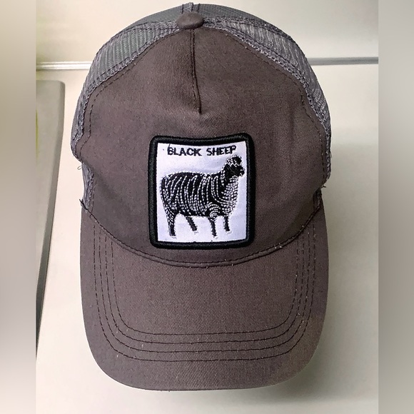 Unisex Adult One Size NOT GOORIN BROS Animal Farm Black Sheep Trucker Cap Hat - Picture 3 of 16